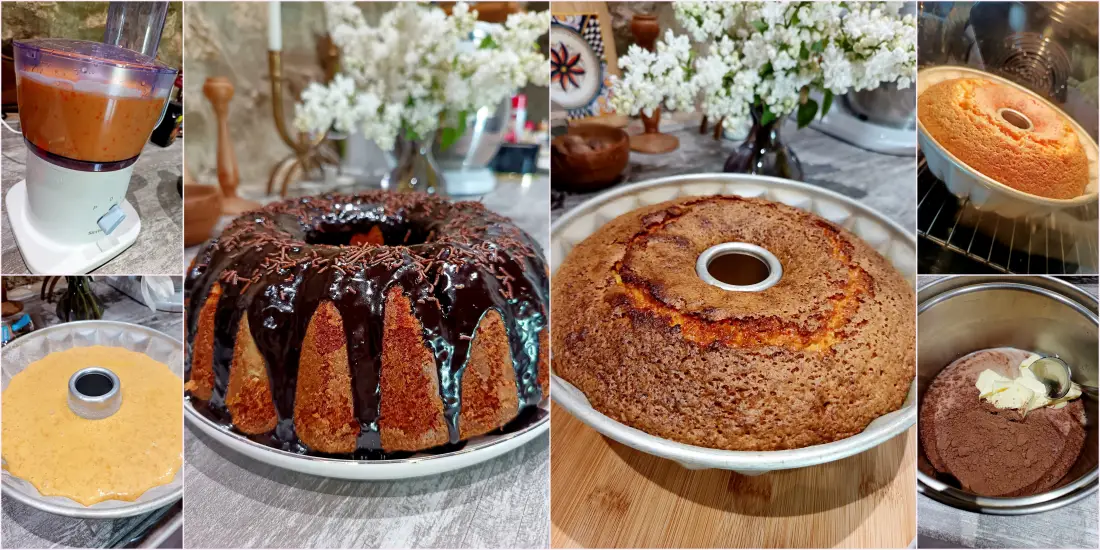 Бразилски кекс с моркови и шоколадова глазура