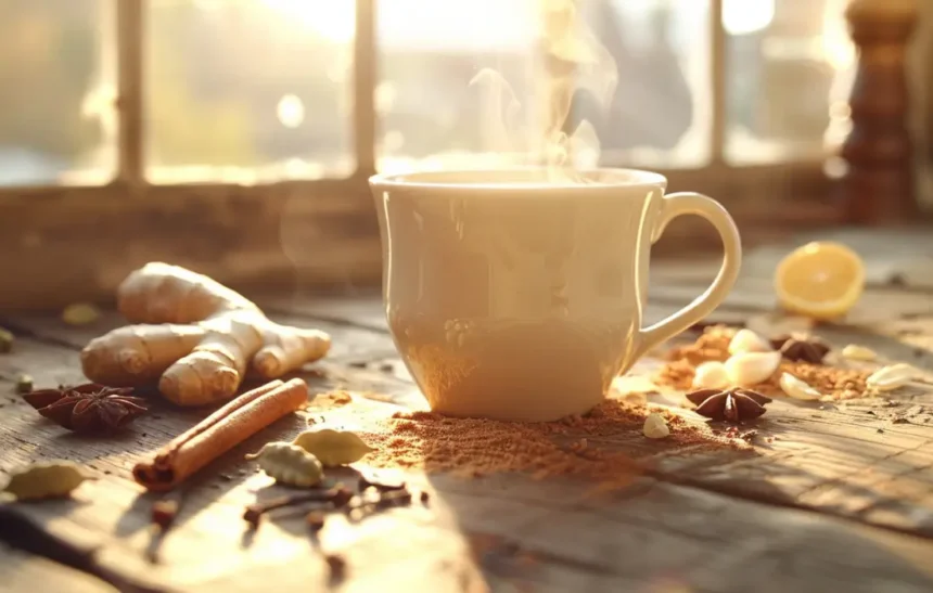 Чай от куркума и джинджифил