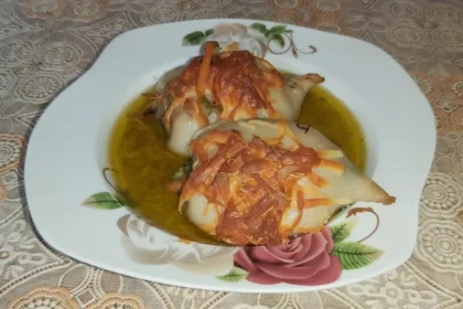 Пълнени калмари с моцарела и сос от арпаджик