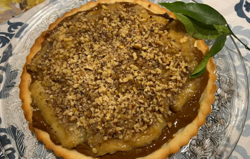 Бърз бананов тофи тарт