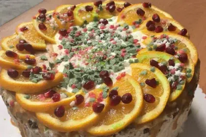 Морковена торта с портокалов карамел