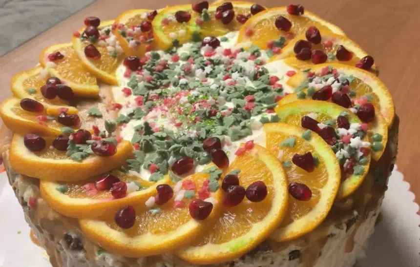 Морковена торта с портокалов карамел