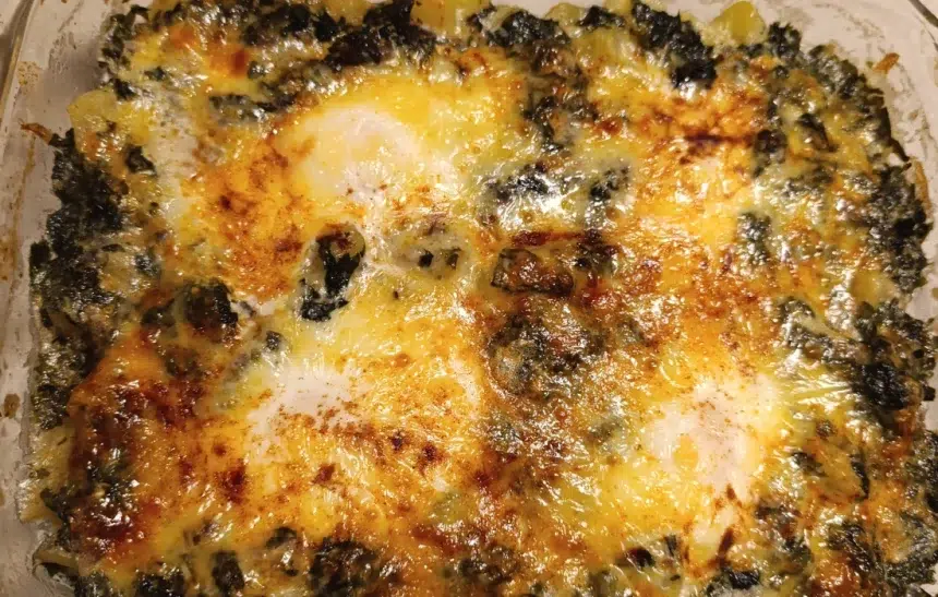 Пай с картофи, спанак и яйца