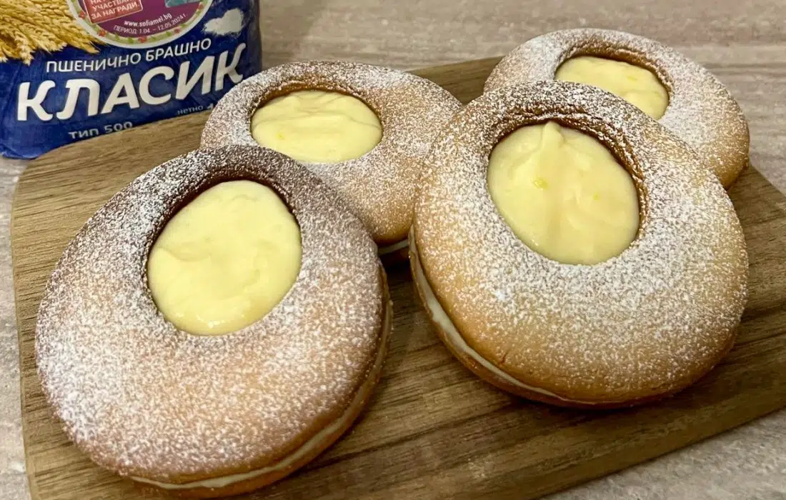 Великденски сладки с лимонов крем