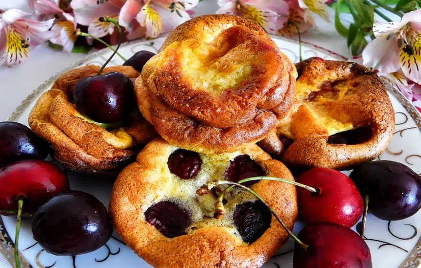 Френско клафути с череши